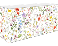 Art Series Food Station Counter - Bloom - White Top - 60 x 180 x 90cm H